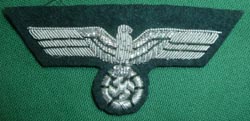WW2 German Heer Officer Bullion Visor Hat Eagle WW2 German Heer Officer Bullion Visor Hat Eagle