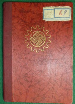 DAF Deutsche Arbeitsfront Mitgliedsbuch Membership Book DAF Deutsche Arbeitsfront Mitgliedsbuch Membership Book