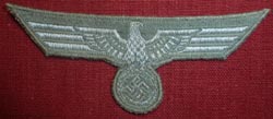WW2 German Flatwire Dress Uniform Breast Eagle WW2 German Flatwire Dress Uniform Breast Eagle