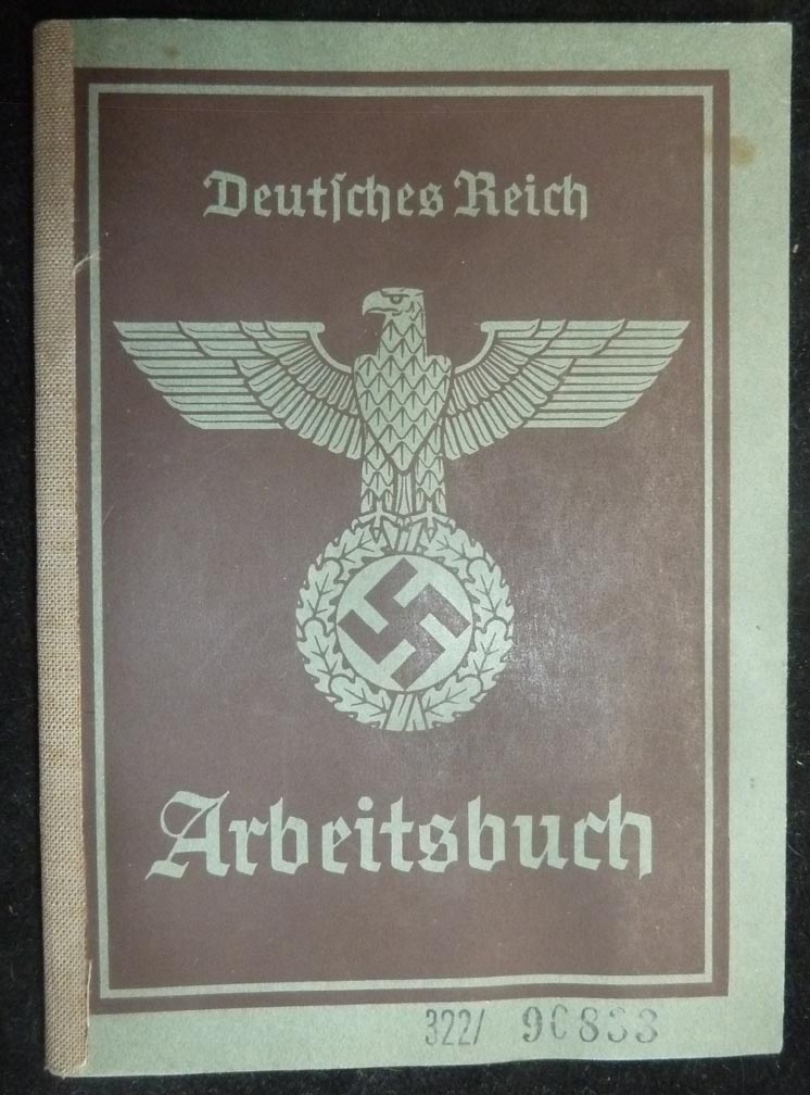 WW2 German Original Deutsches Reich Arbeitsbuch Work Papers