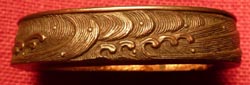 Japanese Samurai Sword Fuchi - Waves Japanese Samurai Sword Fuchi - Waves