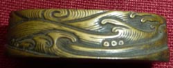 Japanese Samurai Sword Fuchi - Waves Japanese Samurai Sword Fuchi - Waves