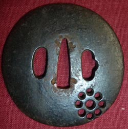 Japanese Samurai Sword Tsuba - Old Sukashi Work Japanese Samurai Sword Tsuba - Old Sukashi Work