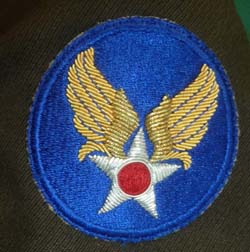 WW2 USAAF Pilot's Officer Uniform Named & Dated, Bullion Patch