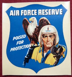 1950's USAF Reserve Car Window Decal 1950's USAF Reserve Car Window Decal