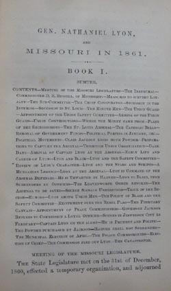 General Nathaniel Lyon and Missouri in 1861- 1866 Edition