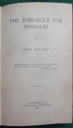 The Struggle for Missouri - 1909 Edition