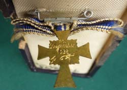 WW2 German Mothers Cross Group Gold/Silver/Bronze + Miniature