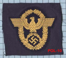WW2 German Water Police Sleeve Eagle