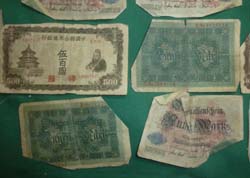 WW1 German & WW2 Chinese Bank Notes, Franc Coin