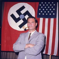 SCARCE 1960's American Nazi Party Podium Flag Wool 23 1/2 x 38