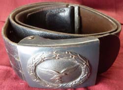 WW2 German Luftwaffe Belt & Painted Buckle