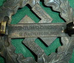 WW2 German SA Sports badge in Bronze