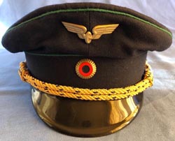 WW2 German Railway Police Bahnschutzpolizei Visor Hat Eagle