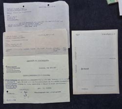 WW2 German Document Grouping Wounded Officer Amputated Fingers