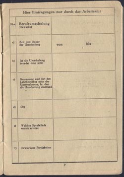 WW2 German Arbeitsbuch Replacement Copy - Auto Mechanic