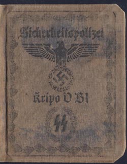 WW2 German Kripo ID Book for Kriminalinspektor - Forgery WW2 German Kripo ID Book for Kriminalinspektor - Forgery