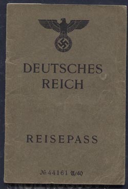 WW2 German Reissepass - Travels to Italy WW2 German Reissepass - Travels to Italy