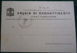 WW2 Italy National Fascist Party Muster Order Cards