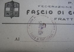 WW2 Italy National Fascist Party Muster Order Cards