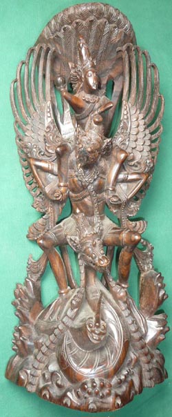 Large Hand-carved Rosewood Statue of Hindu Spirit God Garuda