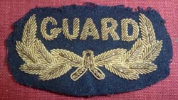 Circa 1920's Vintage Bank Guard Hat Badge