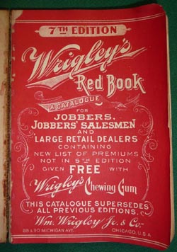 Wrigley's Red Book 7th Edition Chewing Gum Premiums Catalogue