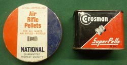 1950's-era Air Rifle Pellet Tins - Crosman, National