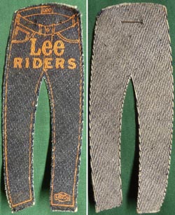Vintage Lee Riders Advertising Denim Bookmark