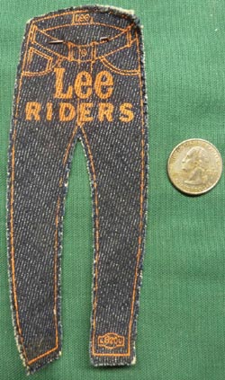 Vintage Lee Riders Advertising Denim Bookmark