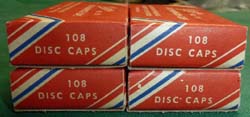 Vintage 4 Boxes Kilgore No. 108 Disc Mammoth Caps