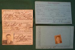 WW1-era Chicago Chauffer's License Photo ID Paige 'Sport'