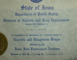 Large Iowa Career Police Narcotics Detective Lot 1957-1971