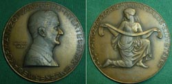 1940 Hungarian Award Large Table Medal Original