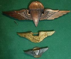 Group of 3 Unknown Paratrooper/Aviation Wings Group of 3 Unknown Paratrooper/Aviation Wings