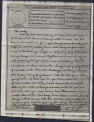 V-Mail Letter to USAAF Gunner KIA in Tunisia 1st Combat Casualty