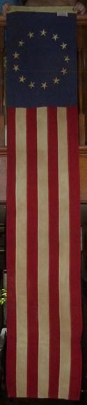13 Star USA Flag Banner 20 Inch x 8 Foot - Factory Aged 13 Star USA Flag Banner 20 Inch x 8 Foot - Factory Aged