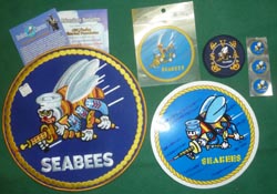 USN Navy Seabees Construction Battalion Patch & Sticker Lot