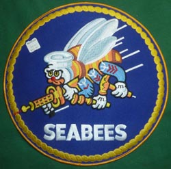 USN Navy Seabees Construction Battalion Patch & Sticker Lot