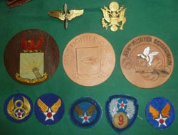 USAAF Pilot - 358th Fighter Squadron Patch/Insignia/Document Lot