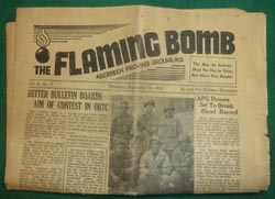 1943 Aberdeen Proving Grounds Newspaper - The Flaming Bomb 1943 Aberdeen Proving Grounds Newspaper - The Flaming Bomb