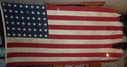 United States 48 Star Flag 5'x9 1/2' with Heavy Period Wear