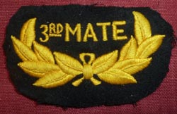 US Maritime Hat Badge 3rd Mate