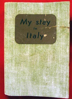 WW2 Pocket Journal "My stay in Italy" with Soldier Photo