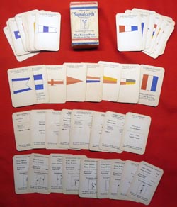 WW2 US Navy Signal Cards Flash Cards - Flags, Morse, Semaphore