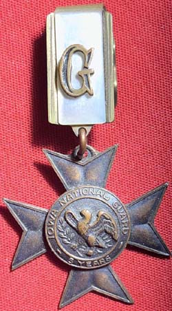 (image for) Early Iowa National Guard 5 Year Long Service Medal Model 1911 #3415