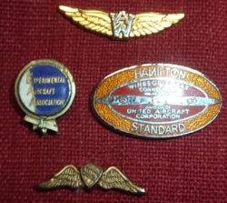 Arsenal Employee Civilian Service and Aviation Pilot Lapel Pins