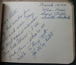 WW2 Cadet Pilot's Autograph Book - 1943 Instructors & WACS