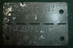 Dog Tags for POW Soldier in German Stalag Prison Camp