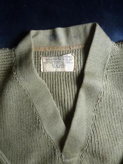 US Army OD Wool Pullover V-Neck Sweater May 1942 Size 42!